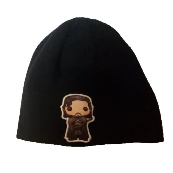 Jon snow beanie Game of Thrones Black one size fit all Unisex Official Merch - Picture 3 of 4